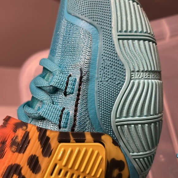 Nike Kyrie Turquoise and Orange Sneakers - Picture 8 of 14